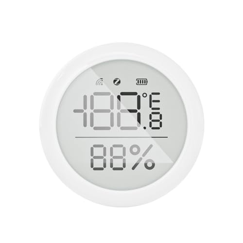 EBTOOLS Hygrometer mit App Control - Genaue Innentemperatur und Luftfeuchtigkeit mit Großem LCD -Display für Home & Office (WHITE #-2) von EBTOOLS
