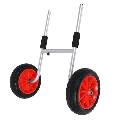 EBTOOLS Kanuträger Dolly mit 10-Zoll-Flachtrömen; Pulverbeschichtete Aluminiumkajak -Transportwagen für Einfache Mobilität von EBTOOLS