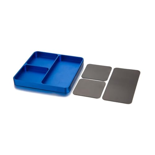 EBTOOLS Magnetische Desktop -Werkzeugfach für Schrauben, Schrauben und Stifte - Tragbare Speicherlösung aus Aluminiumlegierung (BLUE) von EBTOOLS