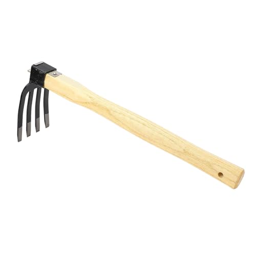 EBTOOLS Multifunktionale HEE -Fork -Kombination mit Ergonomischem Holzgriff für Effiziente Gartenarbeit und Einfacher Lagerung von EBTOOLS