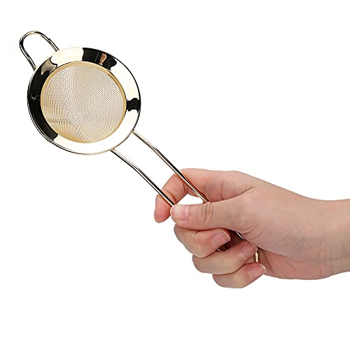 EBTOOLS Premium Edelstahl Cocktail -Kegel -Form Mesh Sieb für Gefertigte Getränkebar Accessoire (GOLD) von EBTOOLS