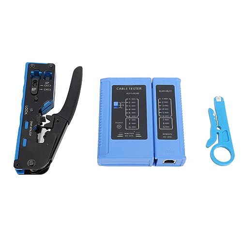 EBTOOLS RJ45 Crimp -Werkzeugkit für Cat5e Cat6 Cat6a -Kabel Schneiden, Stripp und Crimp Werkzeug mit Tester, Kompaktem und Leichtem Design EBTOOLS RJ45 Crimp -Werkzeugkit für Cat5e Cat6 Cat6a -Kabel Schneiden, Stripp und Crimp Werkzeug mit Tester, Kompaktem und Leichtem Design von EBTOOLS