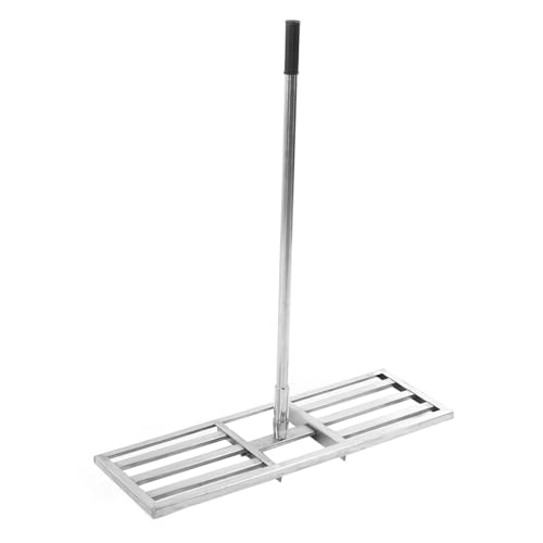 EBTOOLS Rasenniveau -Rechen aus Edelstahl mit Teleskopischem Griff - Essentielles Gartenwerkzeug für Effiziente Rasenpflege und Wartung von EBTOOLS
