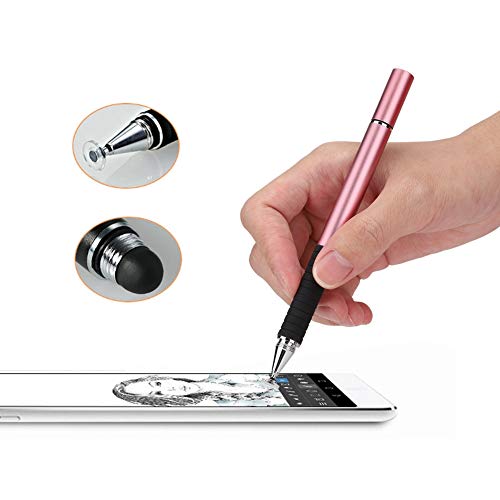 EBTOOLS S12 2-in-leitfähiges Stoff- und Silikon-Touch-Stylus mit Metallkörper für, Tablet & Smartphones- Stylish, High-Play-Werkzeug (PINK) von EBTOOLS