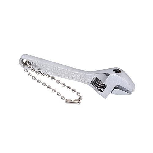 EBTOOLS Schlüsselkettenschlüssel Stahl Verzinkter Spanner Tragbares Werkzeug für Professionelle und Haushaltsnutzung (2,5-Zoll-Silberbeschichtung) von EBTOOLS