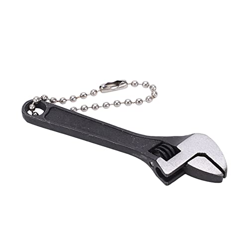 EBTOOLS Schlüsselkettenschlüssel Stahl Verzinkter Spanner Tragbares Werkzeug für Professionelle und Haushaltsnutzung (2,5 Zoll schwarz) von EBTOOLS