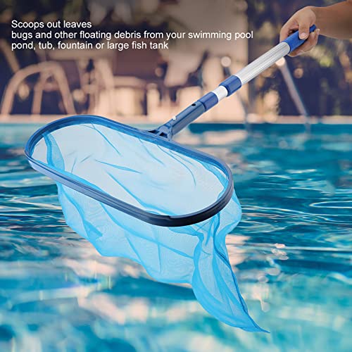 EBTOOLS Schwimmbadblatt Skimmer mit Teleskopstange, Leichtem Netznetz für Effektive und Pools von EBTOOLS