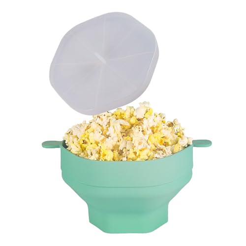 EBTOOLS Silicon Microwave Popcorn Popper Klappschale mit Griffen, Einfach zu, Spülmaschine Safe & Snack Maker von EBTOOLS