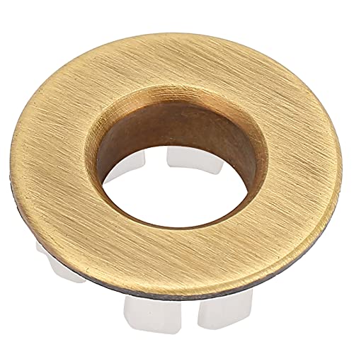 EBTOOLS Stilvoller Waschbecken Überlaufdeckel Dekoratives Zubehör Einfache Installation für Waschbecken (antike Bronze) von EBTOOLS