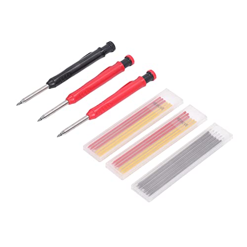 EBTOOLS Tischlerstifte Set mit Farbenfrohen Nachfüllungen Zum Markieren von Holz, Kunststoff, Metall und Mehr - Mechanischer Marker -Werkzeug mit Tiefem Loch von EBTOOLS
