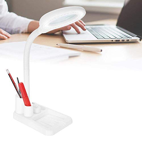 EBTOOLS Tischleuchte, Lupenlampe mit 36 LED-Leuchten + 5X 10X-Lupe Lupenleuchte für Reparaturarbeiten Lesebeleuchtung und sonstiger Arbeitsbedarf (Weiß) von EBTOOLS