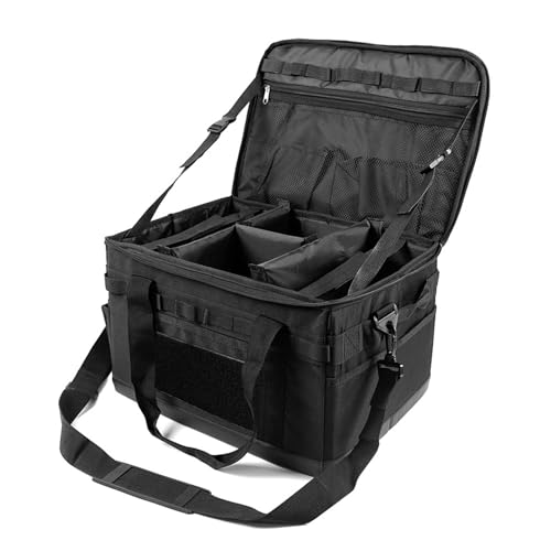 EBTOOLS Tragbarer Großer Reißverschluss -Campingbeutel mit -Crash Futter für Kochgeschirr und Multifunktionales Speicher Im Freien Im Freien (BLACK) von EBTOOLS