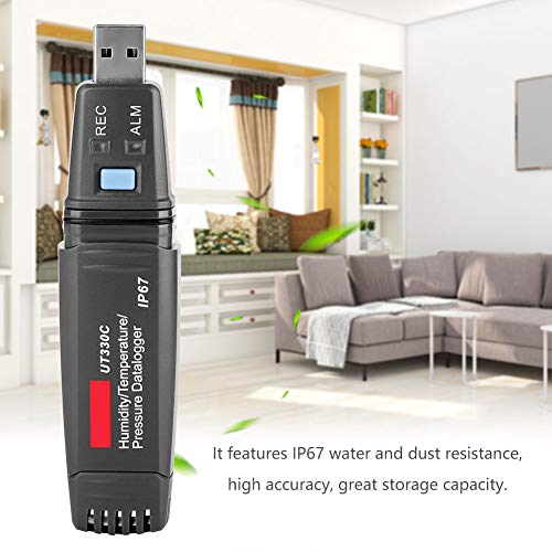 EBTOOLS UT330A USB -Datenlogger für Temperatur- und Luftfeuchtigkeits Ursache mit Hoher Genauigkeit und IP67 Ion (UT330C) von EBTOOLS