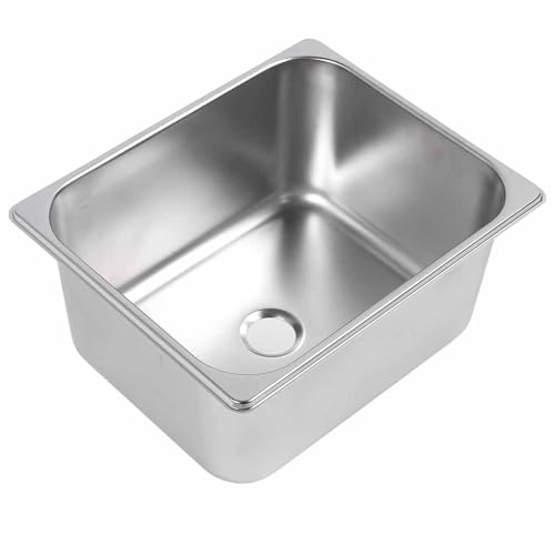 EBTOOLS Vielseitig 304 Edelstahl RV -Küchenspüle 12.6x10.24x5,91 Zoll Einzelschüssel mit 40 Mm Abflussauslass für Boote, Lastwagen und Wohnmobile von EBTOOLS