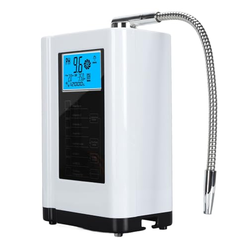 EBTOOLS Wasserstoff Reichhaltiger Generator Wandmontierter Alkalischer Saurer Ionisator mit 3,8 -Zoll -LCD Display Sicher, Benutzerfreundlich und Silber US Stecker 110 V (EU -Stecker 220 V) von EBTOOLS