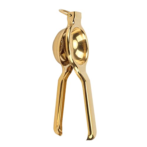 EBTOOLS Zitronenkürze Edelstahl Ergonomisch Ultra -Griff Handgehaltene Entsafter für Zitrusfrüchte mit Goldheben (GOLD) von EBTOOLS