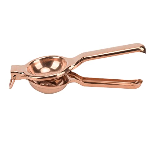 EBTOOLS Zitronenkürze Edelstahl Ergonomisch Ultra -Griff Handgehaltene Entsafter für Zitrusfrüchte mit Goldheben (Roségolden) von EBTOOLS