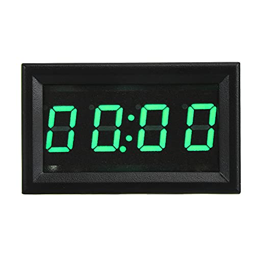 Für Digitale Autouhr-Auto Uhr Digital Elektronische Digital Uhr Armaturenbrett Zeit 4.5-30V LED Elektronische Digitale Leuchtende Autouhr Uhr Zubehör Dekoration für Auto LKW Boote(Grün) von EBTOOLS