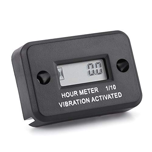 EBTOOLS Vibrationsstundenzähler - Digital, Vibrationsaktiviert, Wasserdicht, LCD-Anzeige, Für Motocross, Marine, Motorrad, ATV, Boot, Generatoren, Traktor, Rasenmäher & andere Vibrationsgeräte von EBTOOLS