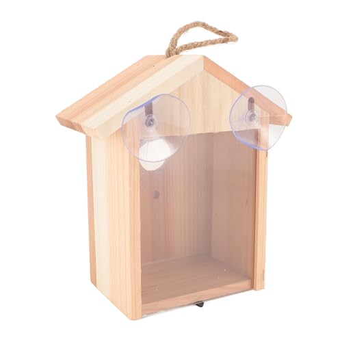 Gewinnen Sie Bird House mit Transparentem Design - Outdoor CE Birdhouse mit Saugnäpfeln Zur Einfachen Installation von EBTOOLS