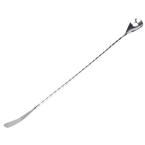 Hochwertiger Stainl-Stahl-Cocktaillöffel mit Gabel für Bemühungen Getränkemischung von EBTOOLS