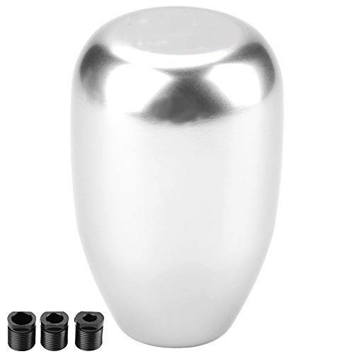Schaltknauf 6 Gang Universal-Schaltknauf, 6 Gang Auto Universal Modification Metal Manual Knob Schaltkopf Shifter(Silber) von EBTOOLS