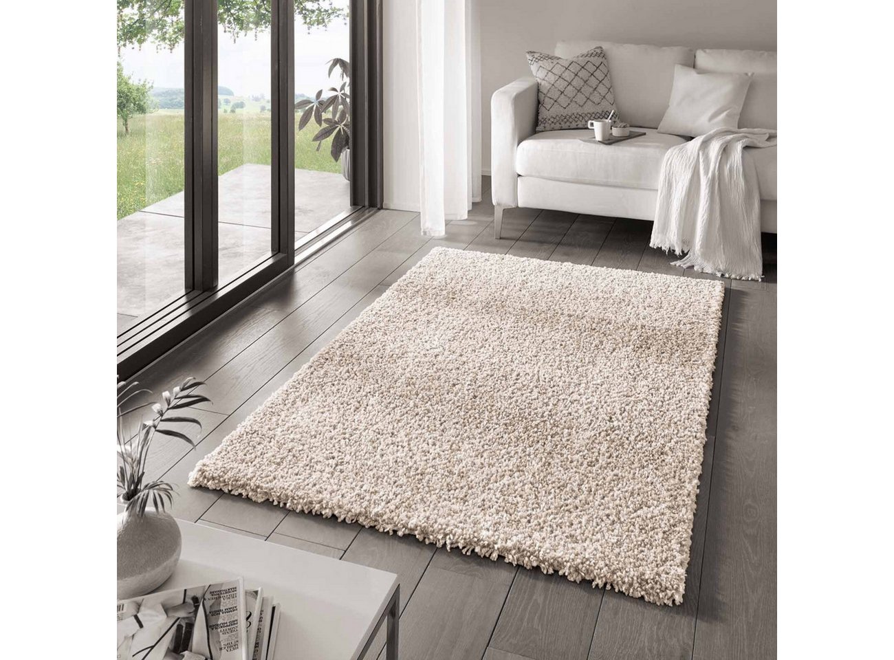 Teppich Einfarbiger Plüschteppich für das Wohnzimmer, EBUY von EBUY