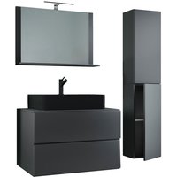 LendasLBL Badmöbelset 4 Teile anthrazit. von EBUY24
