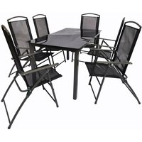 7-tlg Sitzgruppe Gartenmöbel Set 140S von EBUY24