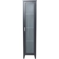 Ebuy24 - Acero Vitrinenschrank 1 Tür, 4 Ablagen, schwarz. von EBUY24