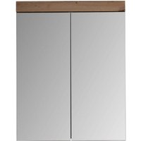 AmandaMando Bad Spiegelschrank 2 Türen dunkel Eiche Dekor, Spiegelglas. von EBUY24