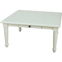 Amaretta Couchtisch antik weiß, antik patiniert 100x100 cm mit 1 Schublade. Amaretta Couchtisch antik weiß, antik patiniert 100x100 cm mit 1 Schublade. von EBUY24
