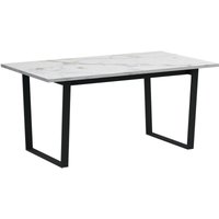 Amble Esstisch 90x160cm weiß Marmor Print. von EBUY24