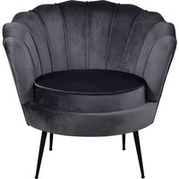 Calais Sessel Velour dunkelgrau. von EBUY24