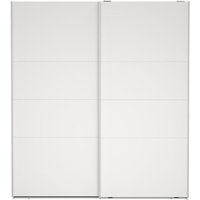 Catania Kleiderschrank 201x179x67cm, 2 Schiebetüren weiß. von EBUY24