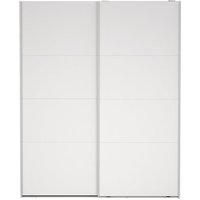 Catania Kleiderschrank 221x179x65cm, 2 Schiebetüren weiß. von EBUY24