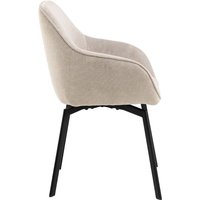 Clara Esszimmerstuhl Mit Armlehnen Stoff beige. von EBUY24