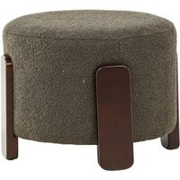 Coffey Pouf, Hocker Ø52,5cm braun, dunkelgrau. von EBUY24