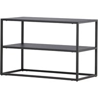 Curitiba Schuhschrank Metall 2 Regale schwarz. von EBUY24