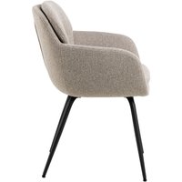 Dora Esszimmerstuhl Mit Armlehnen Stoff beige. von EBUY24