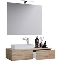 Ebuy24 - 3tlg Waschplatz Waschtisch Gudas Spiegel von EBUY24