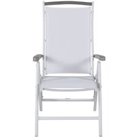 Ebuy24 - Albany Gartenstuhl 5 Pos. einstellbar weiß. von EBUY24