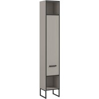 Ebuy24 - Bagno Hochschrank Bad 1 Tür 2 Fächer hellgrau, cremefarben. von EBUY24