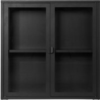 Ebuy24 - Brisbane Vitrinenschrank Wandhängend, 2 Glas Türen schwarz. Ebuy24 - Brisbane Vitrinenschrank Wandhängend, 2 Glas Türen schwarz. von EBUY24