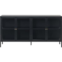 Ebuy24 - Carmel Sideboard mit 4 Glastüren Stahl schwarz. von EBUY24