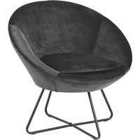 Ebuy24 - Cenna Sessel dunkelgrau, Metall schwarz. von EBUY24