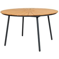 Ebuy24 - Cleveland Gartentisch Ø130cm Teak,schwarz. von EBUY24