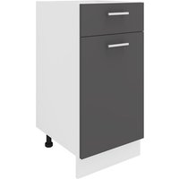 Ebuy24 - Esilo Küchenunterschrank 40 cm 1 Tür, 1 Schublade weiß, grau. von EBUY24