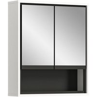 Ebuy24 - Jaru Spiegelschrank Bad 2 Türen 1 Fach weiß Hochglanz. von EBUY24