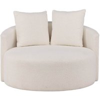 Ebuy24 - Kelso Sofa Ø116cm 2 Personen teddy weiß. von EBUY24
